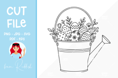 Easter SVG Line Art Cut File Product Image 1