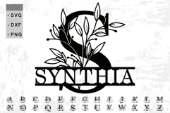 Leaves Monogram Alphabet Split Letters SVG Laser Cut Files Product Image 1