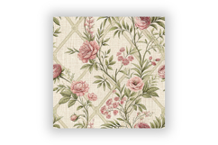 Champagne Pink Toile Digital Paper Pack, Vintage Floral Product Image 6