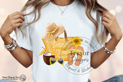 Yellow Summer Vibes Beach Tote Design -Sunshine Vacation PNG Product Image 2