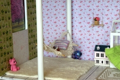 Green wallpaper with plant ornaments for dollhouse succulent Product Image 6