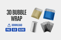 3D Bubble Wrap Packaging Set 04 Product Image 1