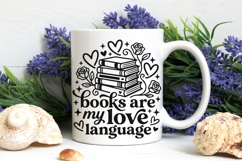 Books Are My Love Language Svg, Book Lover Svg. Product Image 7