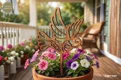 Spring Bird Garden Stake Laser Cut | Glowforge | SVG Product Image 1