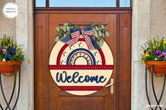 Patriotic Welcome Sign Bundle | 4th of July | SVG Product Image 6