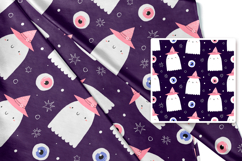 Cute Halloween Seamless Patterns Hand Drawn Ghosts Product Image 9