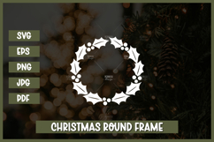 Floral Wreath SVG, Christmas wreath svg Product Image 1