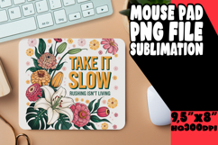 JOYFUL MOUSE PAD PNG ART, Flower Quote Product Image 1