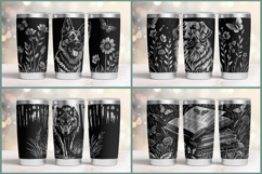 20oz Tumbler laser svg Floral wrap| Wildflowers pattern Product Image 16