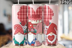 Valentine&#039;s Day Gnome Tumbler Wrap - High Quality 300 Dpi Product Image 1