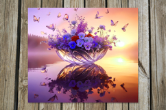 Fantasy sunset | Skinny tumbler Sublimation design Product Image 6