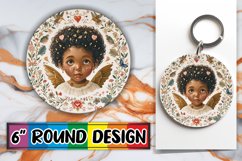 Heartfelt Cupid Creation: Keychain Sublimation Product Image 1