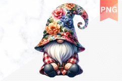 Floral Gnome Sublimation - Clipart PNG Bundle Product Image 7