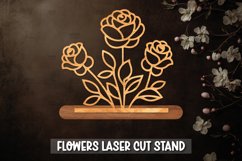 Flowers Laser Cut Stand, Mothers Day Gift Product Image 1
