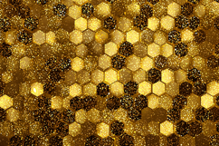 Honeycomb with golden &amp; black hexagons covered Product Image 1