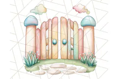 Fairy Tale Unicorn PNG Pastel Magic Clipart, Fantasy Rainbow Product Image 2