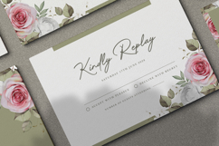 elegant wedding invitation card with roses flower wreath Product Image 4