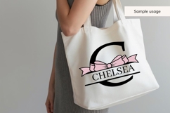 Coquette Ribbon Monogram SVG Bundle | Baby Girl Ribbon Product Image 6