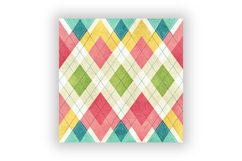 Retro Preppy Digital Paper Pack, Seamless Watercolor Pattern Product Image 6