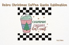 Retro Christmas Coffee Quote Sublimation Product Image 1