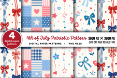 4th Of July Patriotic Pattern PNG Product Image 1