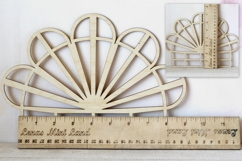 Miniature headboard peacock digital file laser cut vector Product Image 6