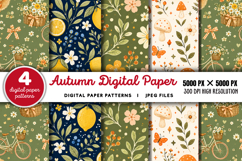Autumn Digital Paper Backgrounds JPG Product Image 1