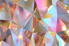 Geometric pattern of iridescent triangles Product Image 1