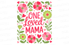 One loved Mama Svg Design | Svg Files for Cricut Product Image 1