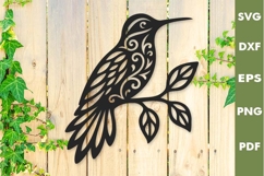 Hummingbird Wall Art Design, Laser cut, Cricut Product Image 2