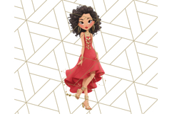Patriotic Fashion Girl Clipart PNG for 4th of July Product Image 2