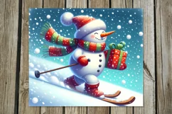 Xmas Snowman | 4 Christmas Skinny tumbler sublimation PL2 Product Image 2