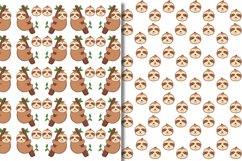 Sloth pattern backgrounds - 8 digital papers Product Image 3