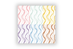 Wavy Hand Drawn Line Digital Paper, Seamless Watercolor Product Image 6