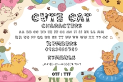 Cute Cat Font | Playful Kitty Alphabet Letters for Cricut Product Image 6