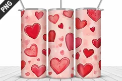 Lovely Hearts Tumbler Design | Valentine's Day Tumbler Wrap Product Image 2