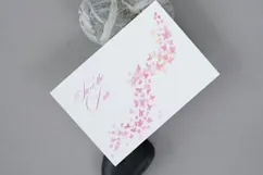 Pink Watercolor Flying Butterflies PNG Design Product Image 2