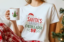 Santa's Favorite Cheerleader Svg, Christmas Cheerleader Svg. Product Image 5