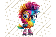 Funky Safari Animals PNG Clipart With Rainbow Hair, Cute Png Product Image 2