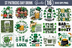 ST PATRICKS DAY Drink Sublimation Bundle PNG Product Image 1