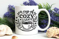 A Cup Of Cozy Svg, Tea Lover Svg, Tea Time Svg, Tea Cup Svg. Product Image 7