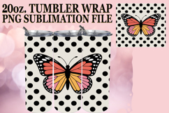 Serene days 20oz tumbler wrap, Butterfly Product Image 1