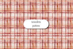 Watercolor Plaid Seamless Pattern | Rustic Autumn Check Product Image 1
