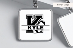 Football Monogram SVG Bundle 26 Letters Product Image 6