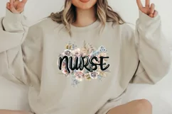 Nurse Flowers Png | Nurse Sublimation | Digital Download Product Image 5