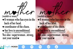 Mother Definition SVG | Mother&#039;s Day SVG Design Product Image 5