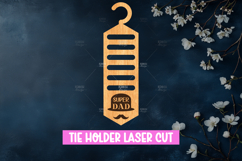 Tie Holder Laser Cut SVG, Hanging Tie Rack Template Lasercut Product Image 1