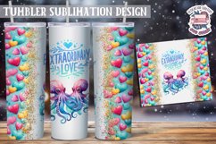 Sublimation Tumbler WRAP Love Design St Valentine&#039;s Day Product Image 1