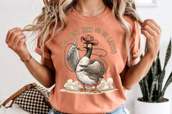 Just Here For The Lasso PNG - Cute Cowboy Goose Sublimation Product Image 5