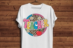 Teacher Leopard Print Daisy SVG PNG Product Image 4